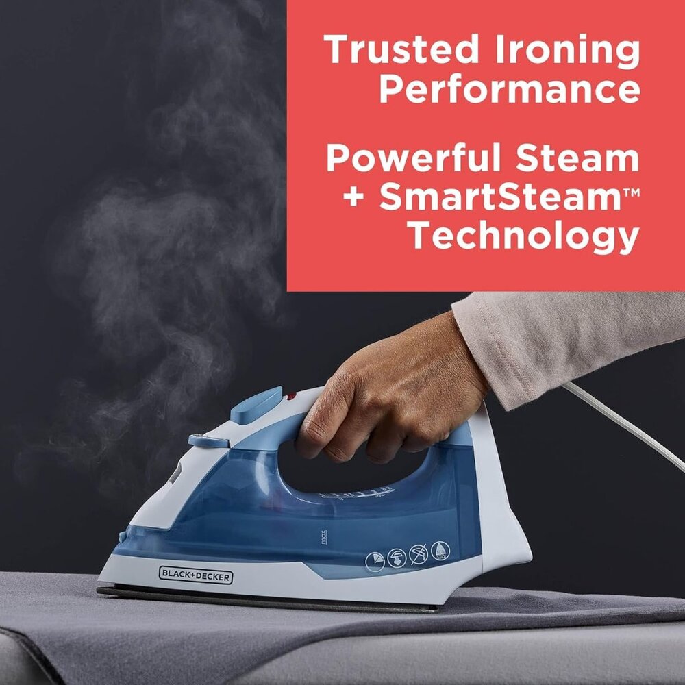 NEW IN BOX -BLACK+DECKER Easy Steam Compact Iron - Picture 4 of 10
